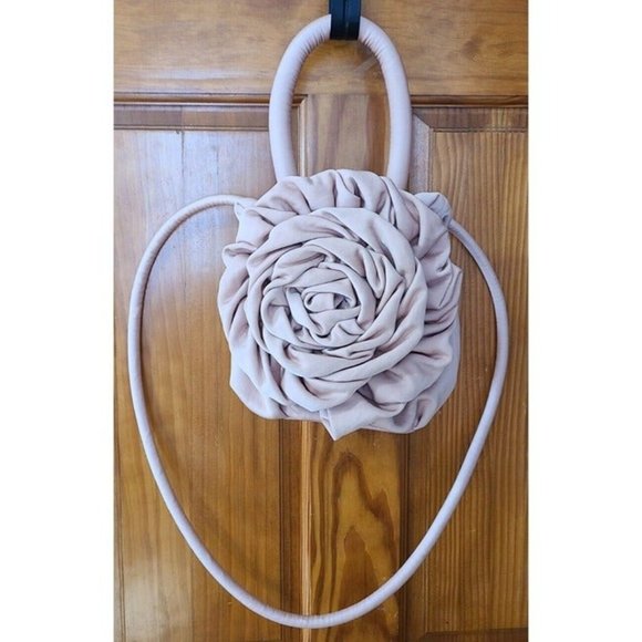 STAUD Handbags - Staud Rose Satin Top Handle Bag in Blush Pink Crossbody Shoulder Purse